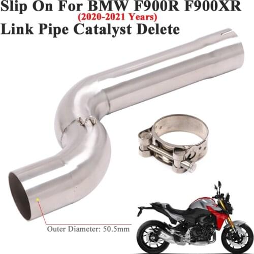 Slip On For BMW F900R F900XR 2020 2021 Motorcycle Exhaust Escape Modify 51mm Mid Link Pipe Catalyst Delete Eliminator Enhanced