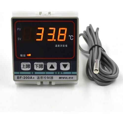 AC 90-250V 0~120'C 3 LED digital display BF-200A+ digital panel thermostat with temperature sensor temperature controller