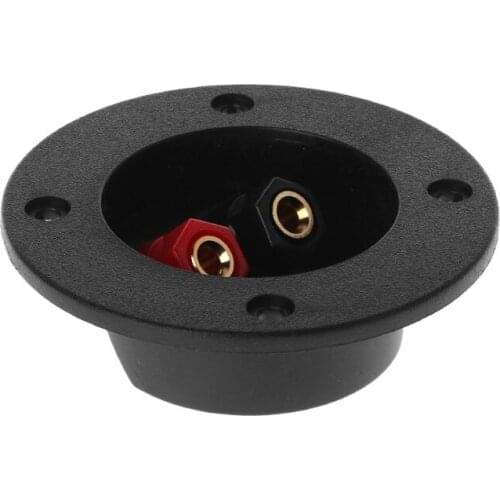 Terminal Round Cup Connector Parts Express Spring 502 Double Binding Post Gold Twist Banana Jacks Subwoofer Speaker Box Black