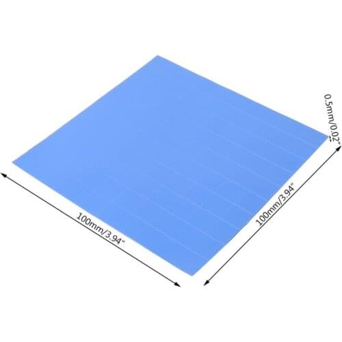 B85A 100mmx100mmx0.5mm 1Sheet/100PCS Thermal Pad GPU CPU Heatsink Cooling Conductive Silicone Pad