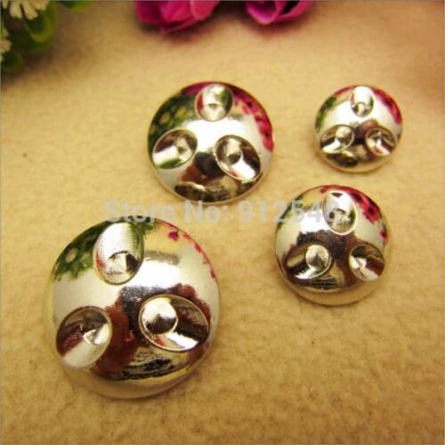 10pcs silver buttons 15mm/18mm/22mm/25mm metal button wholesale fashion buttons metal, garment accessories,JR541