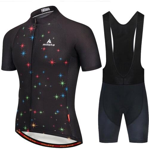 2021MILOTO Summer Cycling Team Jersey 20D Bike Shorts Set Ropa Ciclismo Men Mtb Bicycling Maillot Bottom Clothing