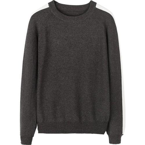 2020 Autumn Patchwork Plain Gray Green Sweater Men Pullover Casual Jumper For Male Wear Knitted Slim Korean Style Clothes 620