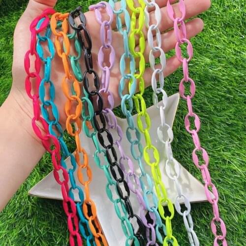3Meters 2021 Fashion Colorful Enamel Jewelry Making Supplies Copper Chain For Jewelry Making DIY Necklace Bracelets Chunky Chain