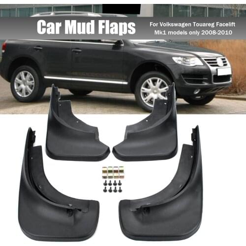 4x Molded Mud Flaps Mudflaps Splash Guards Front Rear Mud Flap Mudguards Fender for Volkswagen VW Touareg Mk1 2008 2009 2010