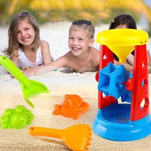 5Piece Beach Toy Sand Set Sand Play Sandpit Toy Summer Outdoor Toy Children Sandglass Shovel Tool Gifts Beach Sand Toys