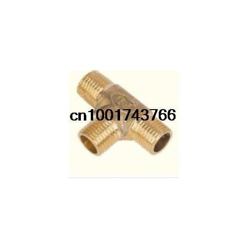 5pcs 3 ways 1/2" BSP Tee Male Connection Pipe Brass Coupler Adapter