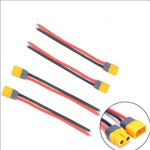 5PCSAmass XT60 Connector Male & Female Plug with 10cm14 AWG Silicone Wire for RC Airplane Quadcopter Lipo Battery ESC FPV Drone