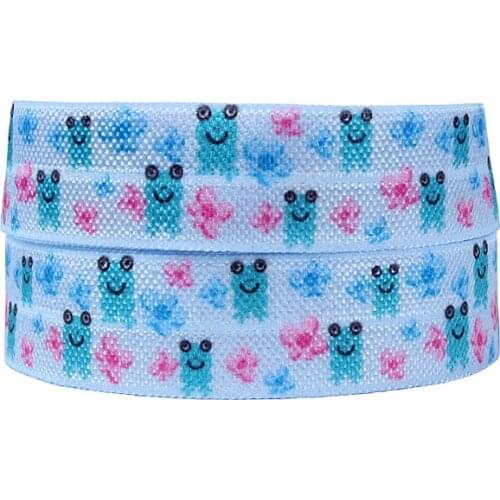 50 yards/lot) Free shipping monster printed cartoon character fold over elastic