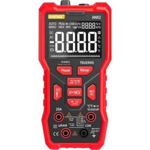 AN82 Multimeter 9999 Counts Tester AC/DC Voltage Ammeter DIY Transistor Capacitor NCV Testers True RMS Auto/Manual Test