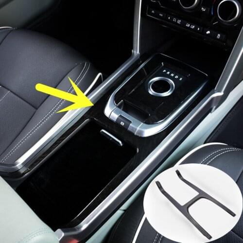 For Land Rover Discovery Sport Stainless Gear Box Frame Cover Trim 2015-2016 Black 1pcs Car Accessories Interior Car Trim