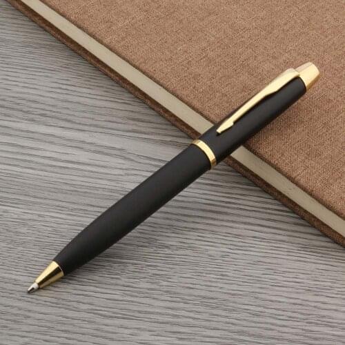 Brand 003 METAL BALL POINT PEN Frosted black golden spin Stationery Office Supplies Signature ink pens