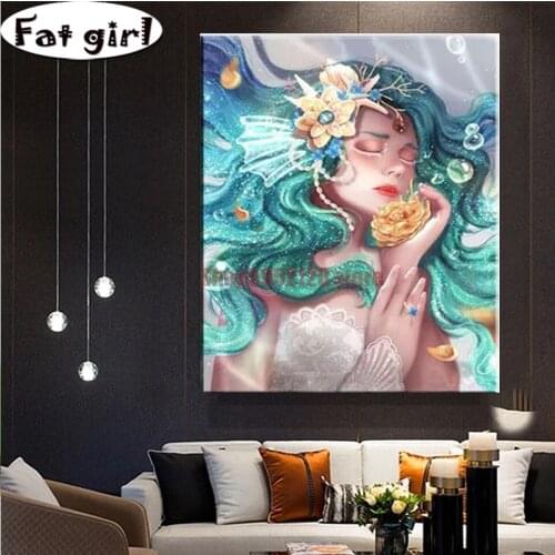 Cartoon Flower Fairy Diamond Painting 5D Diy Beauty Cross Stitch Embroidery Square Round Drill Handmade Gift Decoration Mosaic