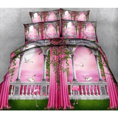 King Size Bedding Set Twin Full King Queen California King 3D Bedding Set Bedsheet Duvet Bed Cover Pillowcase Fitted Sheet Style