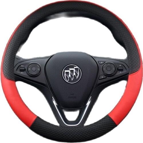 Red Auto Decoration Car Steering Wheel Cover Fit For Most Cars Styling Auto Steering Wrap Anti-wear 38cm/15in MK5 W205 CX7 MK4