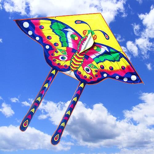 Colorful Kite Long Tails fighter kite Outdoor Butterfly design Kites Flying Toys For Children Kids Surf With Handle Line Kite