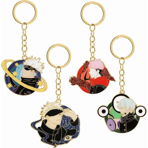 Hot Anime Figure Jujutsu Kaisen Key Chain Keychain Fushiguro Megumi Gojo Satoru Key Holder Pendant Bag Accessories Cosplay Gifts