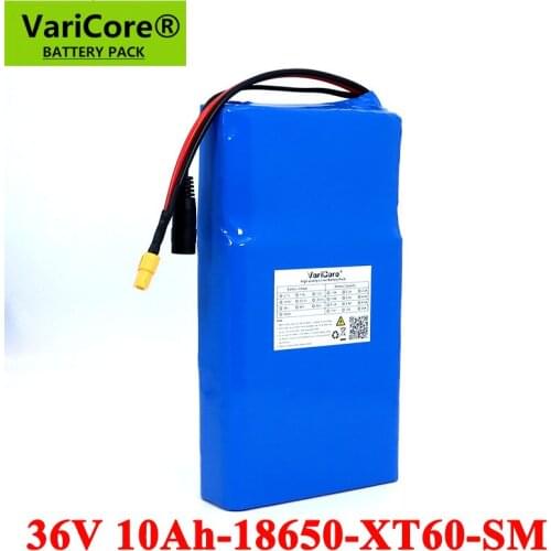VariCore 36V 10Ah E-bike Lithium Battery Pack 18650 10000mAh 20A BMS for Balancing scooter lawn mower Electric wheelchair