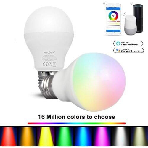 Miboxer WiFi Smart Light Bulb GU10 E27 LED RGB Lamp Work With Alexa/Google Home 85-265V RGB CCT Dimmer Timer Function Magic Bulb