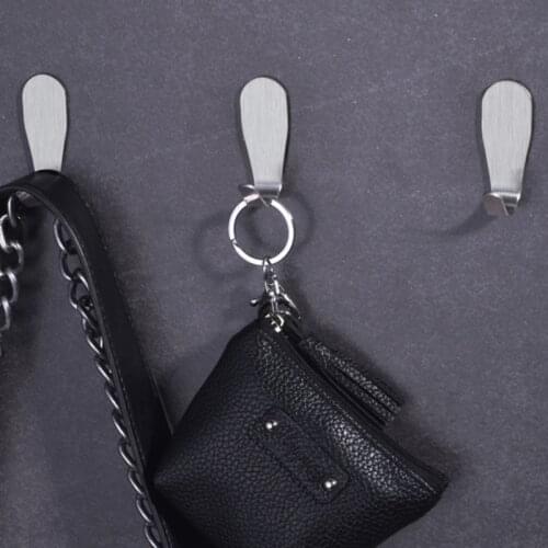 Multifunction Stainless Steel Glue Hook No Hole Punch-free Bathroom Door Clothes Hook Wall Hanging Strong Load-Bearing Hooks