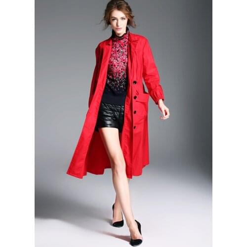 2020 Fashion Women Spring Autumn Long Trench Coat Womens Windbreaker Outwear Slim Ladies Coats Casaco Feminino WXF104 's s
