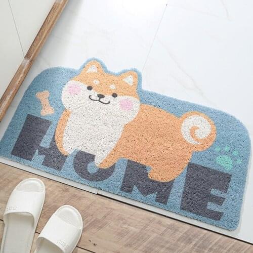 Cartoon cat dog doormat floor mat carpet household washable foot pad PVC waterproof ground mat bathroom rug