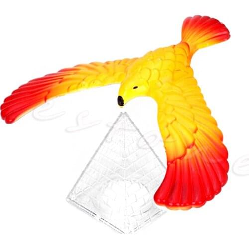 Balancing Bird Science Desk Toy w/ Base Novelty Eagle Fun Learn Gag Gift D5QA
