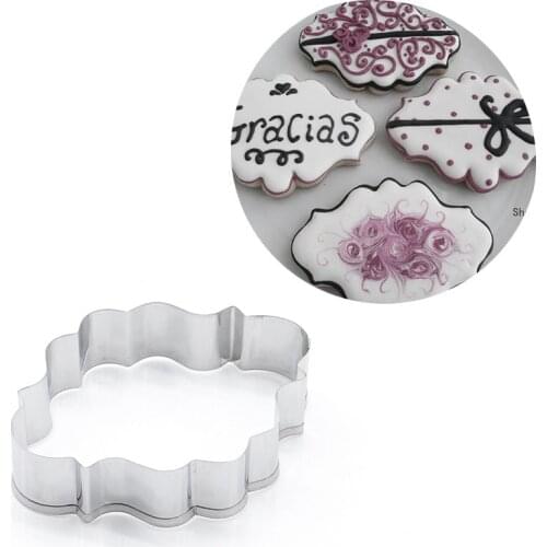 2015 New Fancy Oval Cookie Cutters 3D Biscuit Cutter Molde cortadores de galletas metal DH014