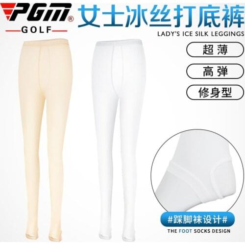 New Women Golf Elastic Legging Stocking Sunscreen Ice Silk Panty-Hose Golf Pants Outdoor Anti-UV Thin Smooth Long Leg Socks