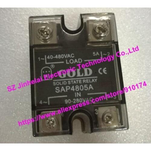 New and original SAP4805A GOLD Single phase AC Solid state relay 90-280VAC 40-480VAC 5A