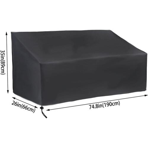 Polyester Fabric Windproof Drawstring Outdoor UV Resistance Patio Bench Cover Waterproof 2/3/4 Seater Sofa Furniture Covers New