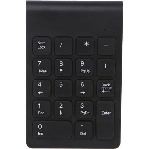 Portable 2.4G Wireless Digital Keyboard USB Number Pad 18 Keys Numeric Keypad