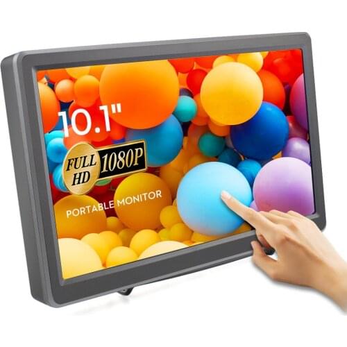 Portable Monitor 10.1 Inch Raspberry Pi Display 1920*1080P IPS Touchscreen HD Capacitive Touch Screen Speakers Monitors
