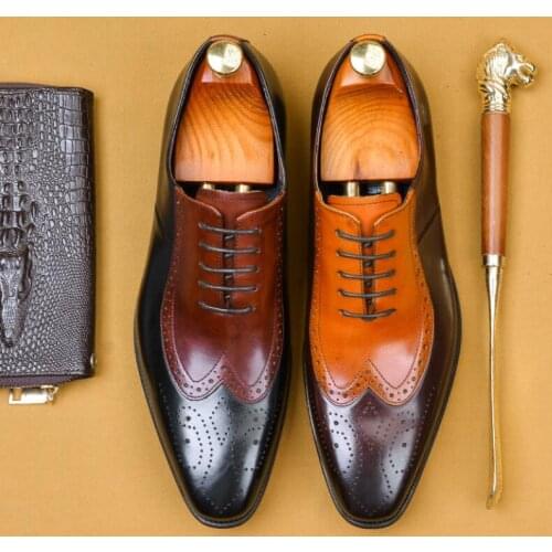 Luxury Business Leather Shoes Party Casual Shoes Lace Up Flat Loafers Mens Formal Dress Shoes Wedding Nightclub Party Shoes