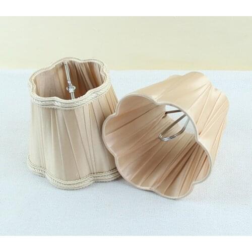 Modern light lamps with fabric lamp shades , Chandelier Mini Lamp Shade, Clip On