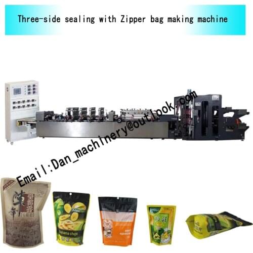 Standup Zipper pouch making machine , Zipper bag making machine