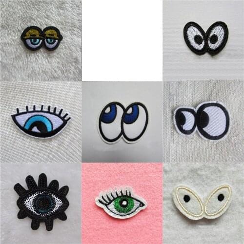 Eyes Cloth Badges Mend Decorate Patch Jeans Bag Hat Clothes Apparel stickers Decoration Applique Badge Patches Sewing Accessory