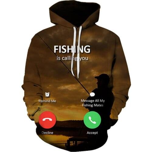 3D Tropical Fish Funny Fishing Hoodies Fisherman Men Women Long Sleeve Hooded Sweatshirts Streetwear Hip Hop Jackets