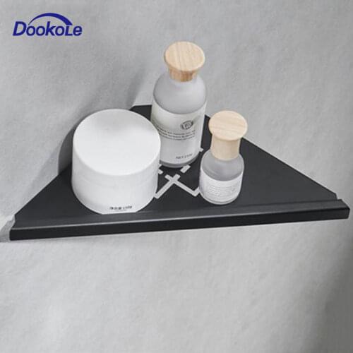 Shower Corner Shelf Black Shower Shelf Wall Mount Corner Shower Caddy Bathroom Basket Kitchen Storage Organize Stainless steel