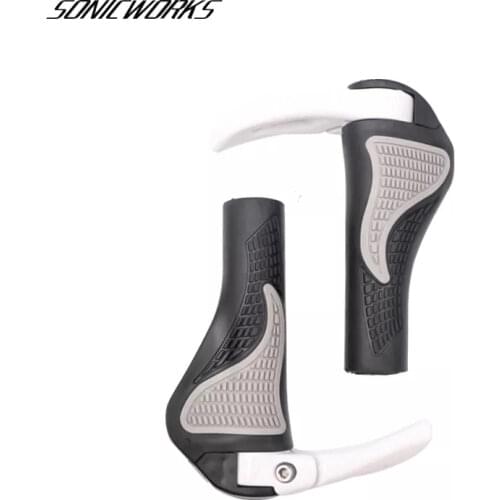 Cycling Mountain Bicycle Anti-Skid Grips Bike Rubber Handlebar Outdoor Riding Handle Bar Grip End LOCK-ON Ergonomic Bar End