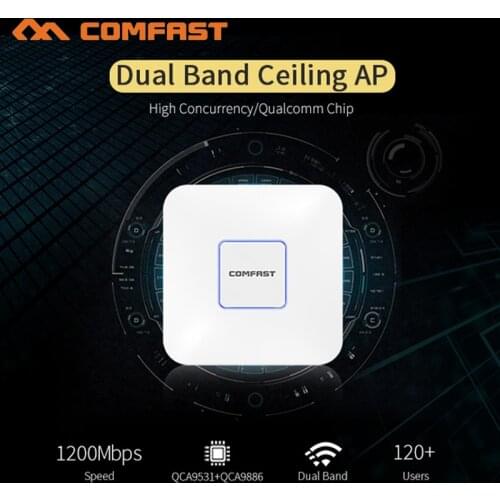 COMFAST E355AC 1200Mbps Gigabit Wireless Ceiling AP 2.4/5.8Ghz Wifi Routers Wifi Extender 802.11b/g/n WiFi Access Point