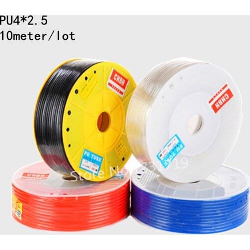 10M/Lot PU4x2.5 4mm OD 2.5mm ID Pneumatic PU Tube Hose PU4*2.5