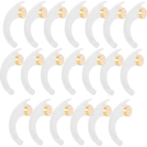 20Pcs Earmold Model Hook Anti-howling Elbow Tubing Connector for Resound 775 777/VikiNG 793U/MA3T90 Ear Hearing Aid Accessory