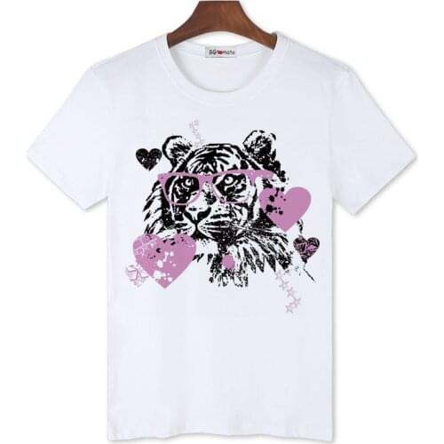 2021 the smart animals tiger wolf t shirts mens fashion lovely printing shirts Brand good quality cheap shirts