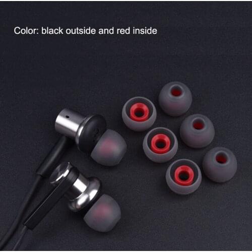 6 pairs / lot 4.0 mm Soft Silicone ear cushion caps headphones-liners Cases for barbecue double Color liners tips liners Pillows
