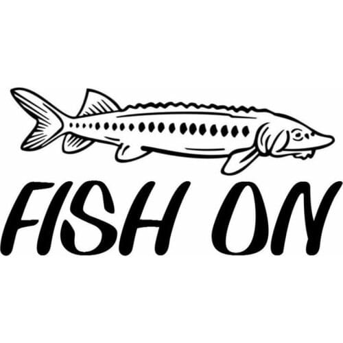 8"*5" FISH ON decal car truck boat bumper window funny sticker