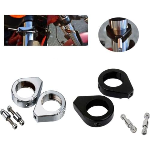 Aluminum Universal Motorcycle Turn Signals Mounting Bracket 39mm 41mm Fork Tubes Clamp For Harley Bobber Honda Yamaha