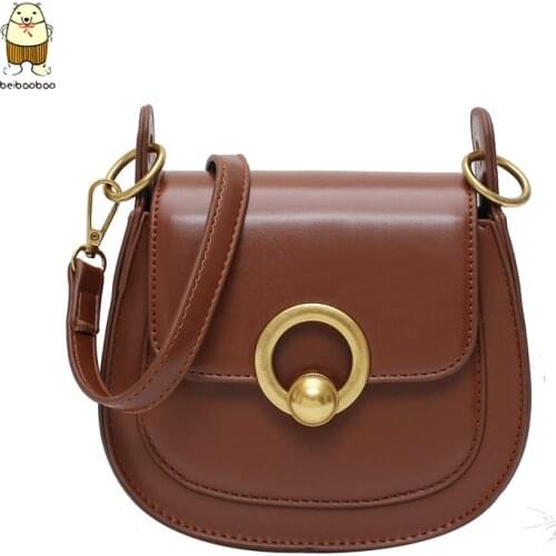 Beibaobao Luxury Handbags Designer Hand Shoulder Female PU Leather Saddle Crossbody Bags For Women