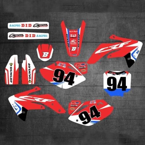 Free Customized Number GRAPHICS DECALS STICKERS kit for Honda CRF150R CRF 150R 2007 2008 2009 2010 2011 2012 2013 2014 2015-2018
