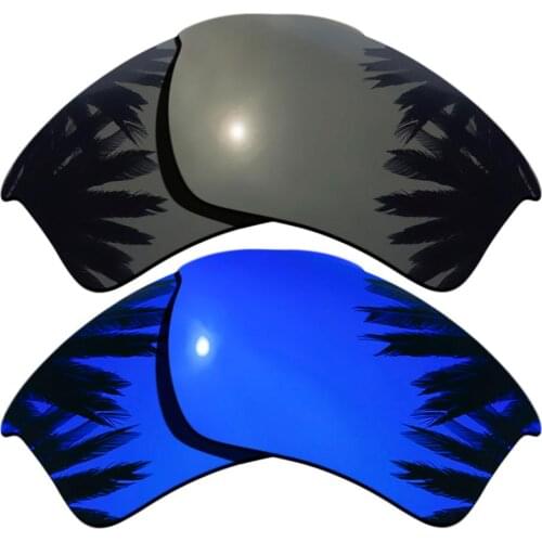 Black & Purple Mirrored Polarized Replacement Lenses for Half Jacket 2.0 XL Frame 100% UVA & UVB